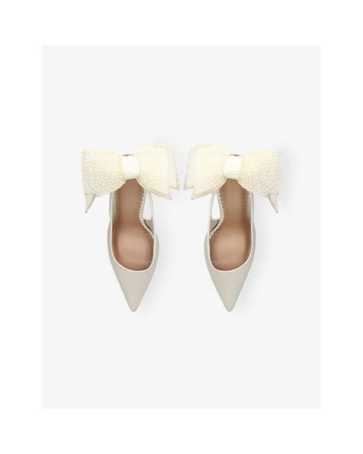 Steve Madden White Teacup Satin Courts