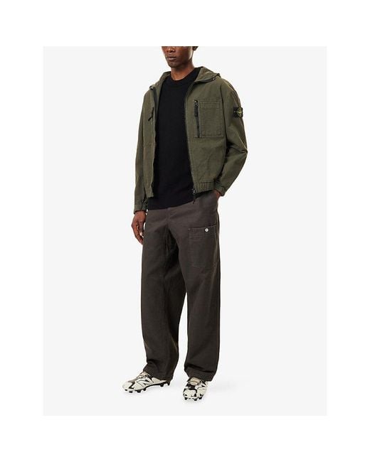 Stone Island Green Compass-Badge Cotton Jacket for men
