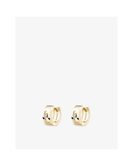 Messika Metallic Move Noa 18Ct And 0.30Ct Diamond Hoop Earrings