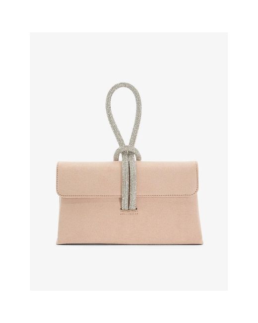 Dune Natural Brynie Faux-suede Top-handle Bag