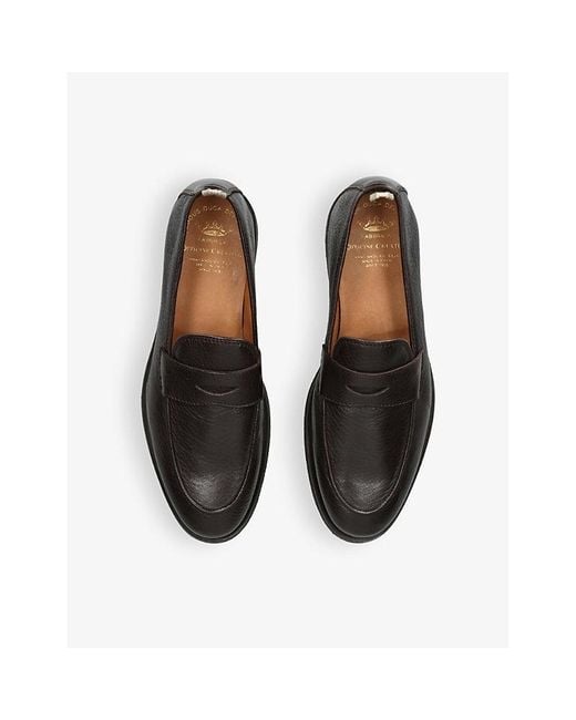 Officine Creative Black Opera Flex 101 Leather Loafers for men