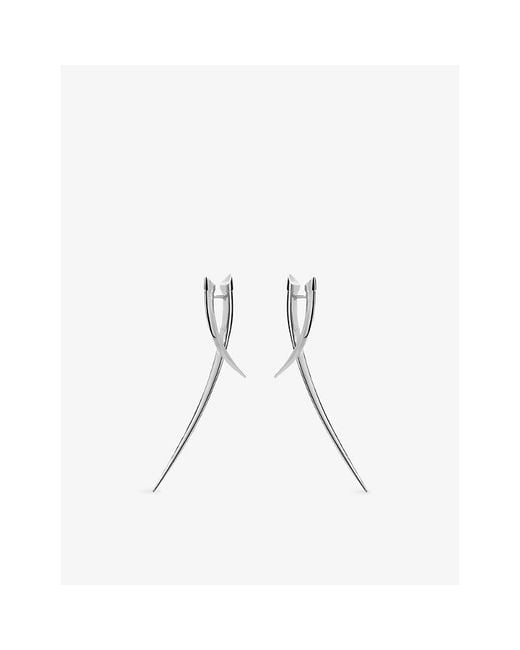 Shaun Leane Metallic Sabre Cross-Over Sterling- Earrings
