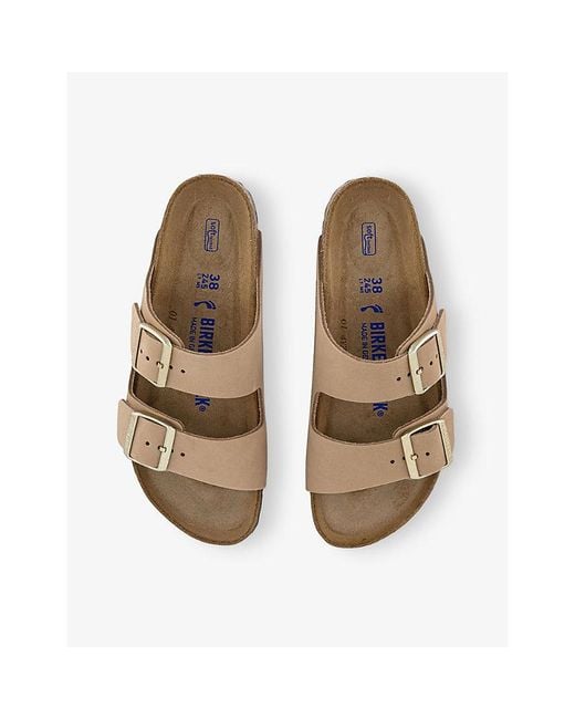 Birkenstock Natural Arizona Two-Strap Leather Sandals