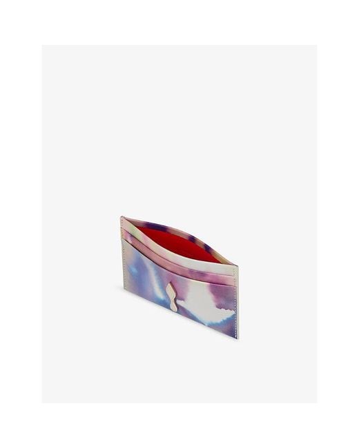 Christian Louboutin Purple Bettina Leather Card Holder