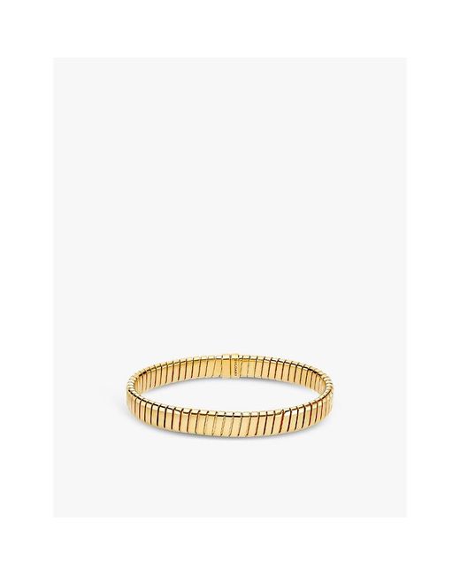 BVLGARI Metallic Tubogas 18Ct- And 0.29Ct Brilliant-Cut Diamond Bracelet