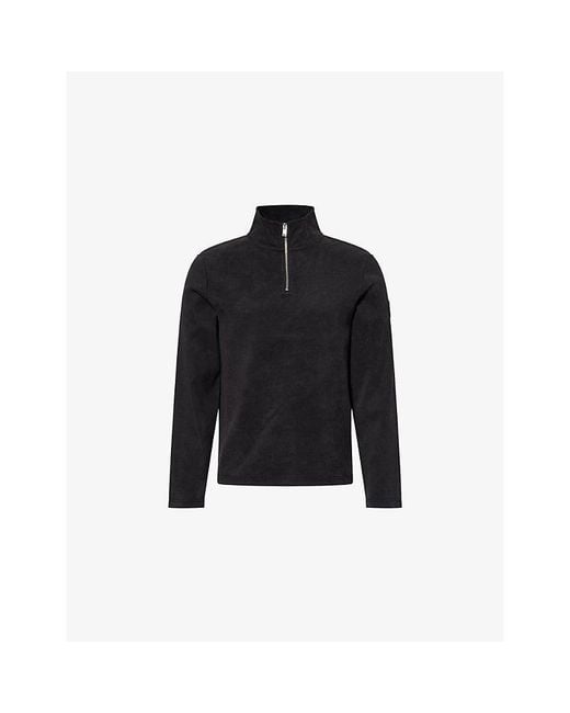 FIFA 1904 Black Touchline Half-Zip Woven Sweatshirt for men
