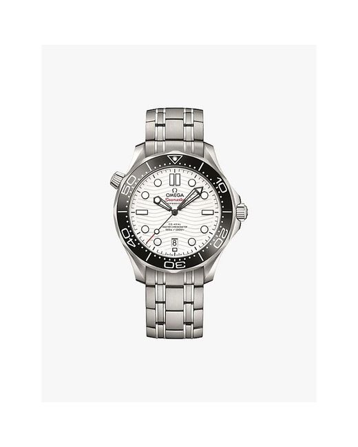 Omega White 210.30.42.20.04.001 Seamaster Diver 300M Steel Self-Winding Watch for men