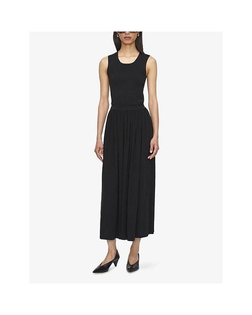 Joseph Black Vidal Crepe Jersey Maxi Skirt