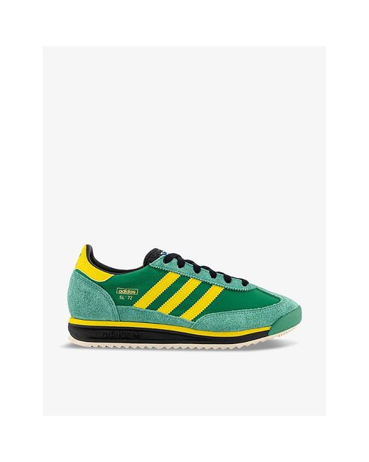 Adidas Green Sl 72 Rs Suede And Mesh Low-top Trainers