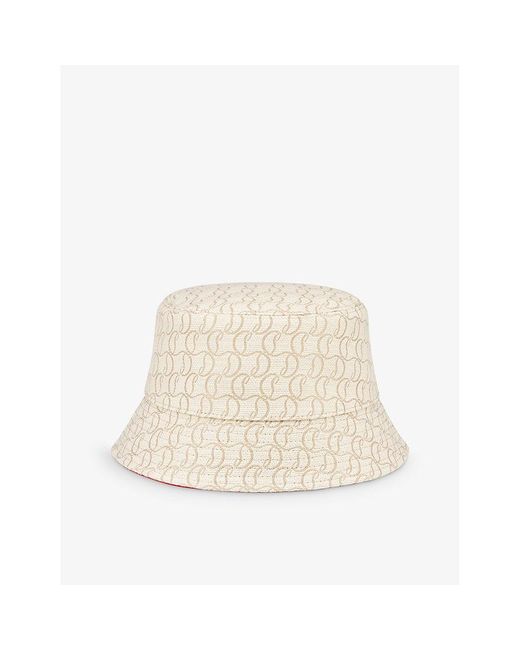 Christian Louboutin Natural Tural Bobino Logo-jacquard Cotton-blend Bucket Hat for men