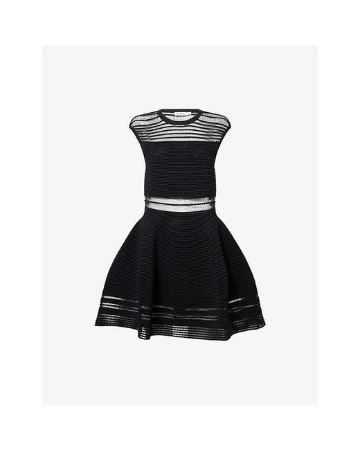 Jonathan Simkhai Black Sim Esri Sleeveless Sheer Woven Mini Dress