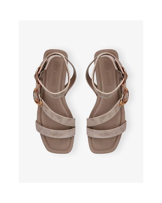 Steve Madden Gray Karmin Suede Sandals