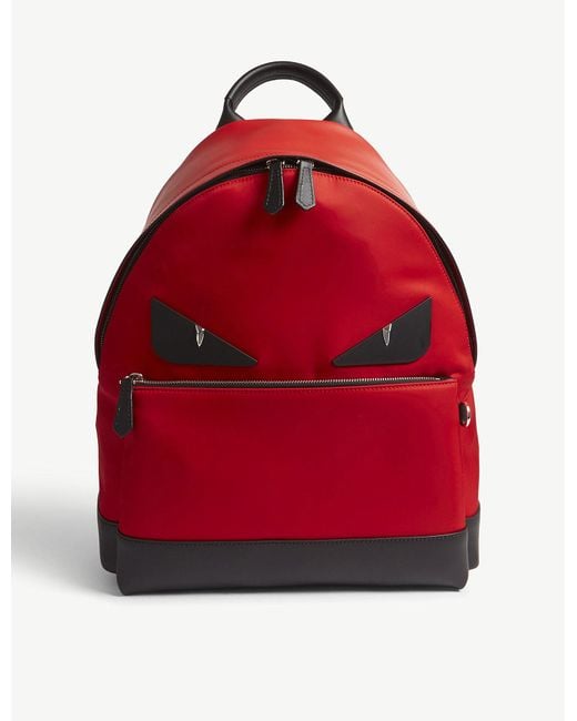 Fendi Monster Backpack in Red | Lyst