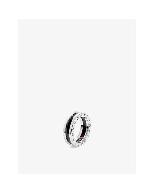BVLGARI White Save The Children One-Band Sterling- And Ceramic Ring