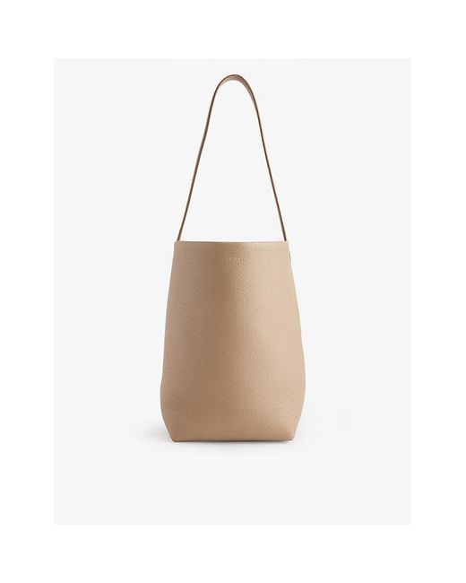 The Row Natural Park Medium Leather Tote Bag