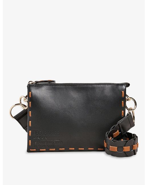 Ted Baker Braidey Leather Crossbody Bag in Black Lyst