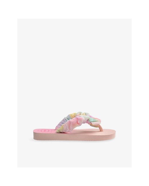 Havaianas Pink Kids' Fluffy Rubber Flip Flops
