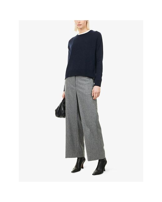 Max Mara Blue Oversized Boxy-Fit Wool Jumper