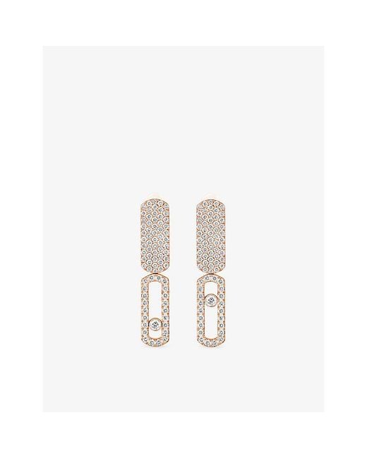 Messika White Imperial Move Small 18Ct And 0.70Ct Diamond Earrings