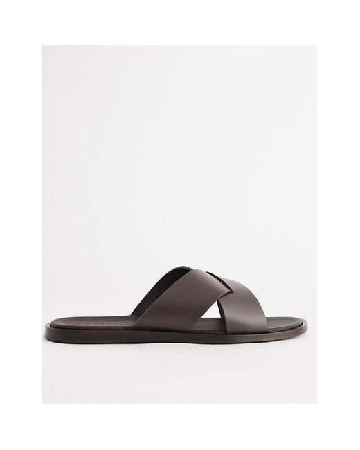 Orlebar Brown Brown Muro Leather Sandals for men
