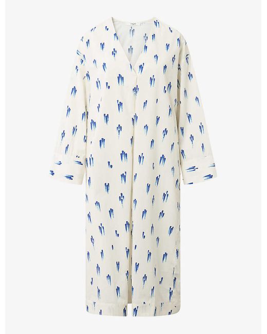 Lovechild White Noelle Drop-print Cotton Maxi Dress