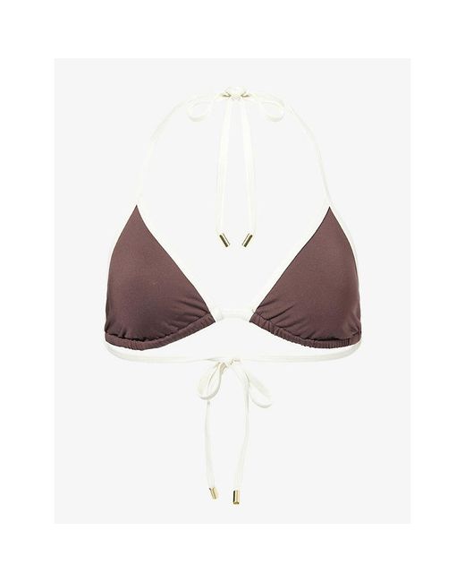 Cheap Monday Brown Palma Triangle Bikini Top