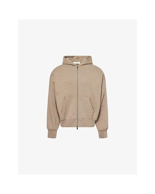 Fear Of God Natural Always On Zip-Up Cotton-Blend Hoody for men