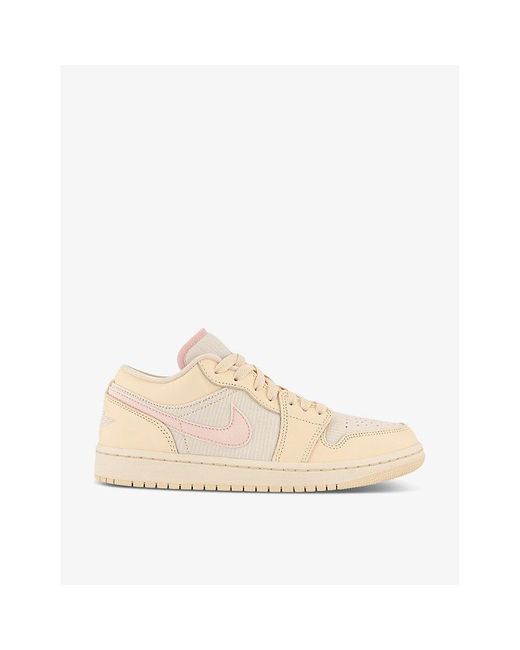 Nike Natural Air Jordan 1 Low Leather Low-Top Trainers