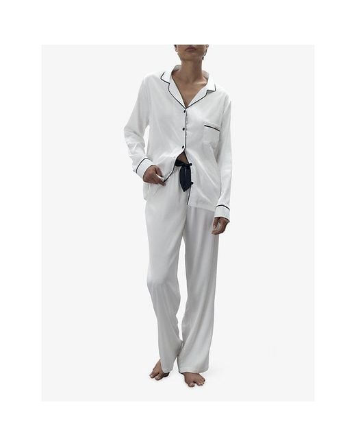 Bluebella Multicolor Claudia Relaxed-Fit Satin Pyjamas