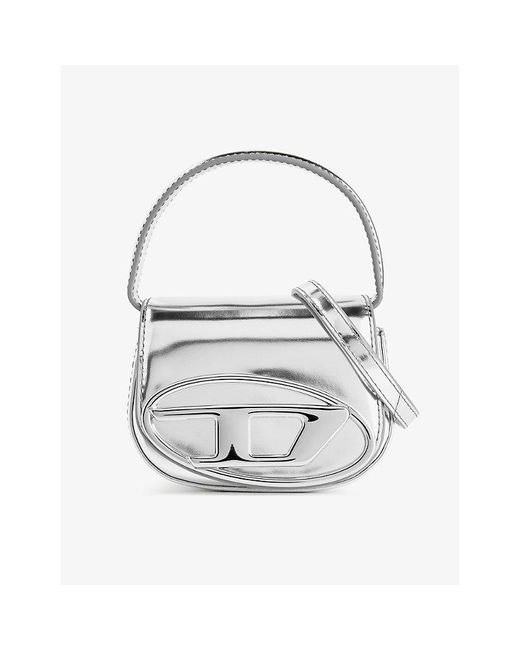DIESEL White 1dr Xs Metallic-leather Shoulder Bag