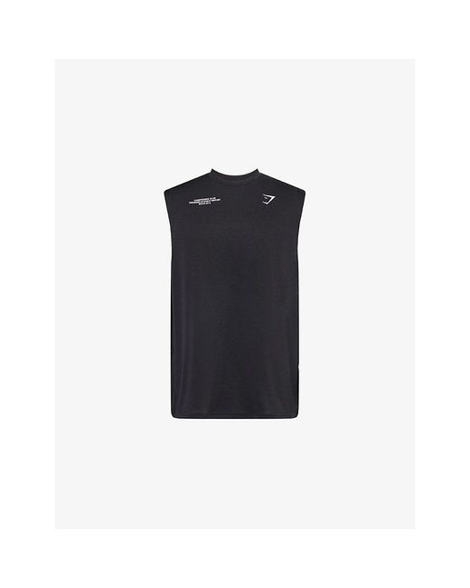 GYMSHARK Blue Conditioning Club Relaxed-Fit Woven Tank Top for men