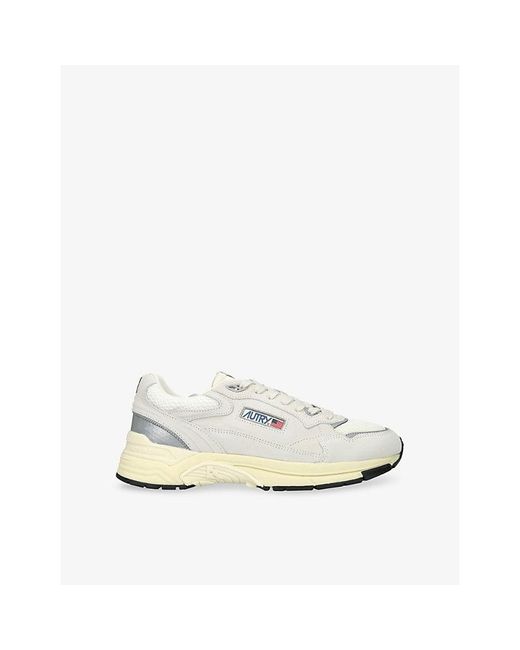 Autry White Hyperway Suede And Mesh Trainers for men