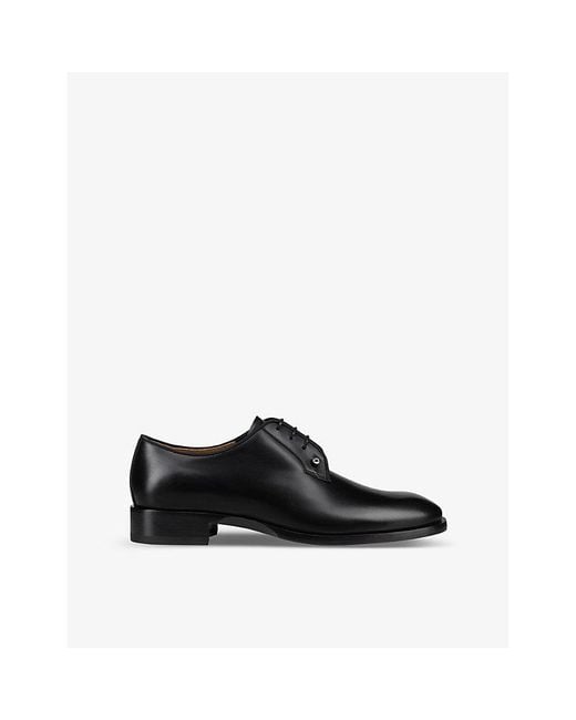 Christian Louboutin Black Chambeliss Leather Derby Shoes