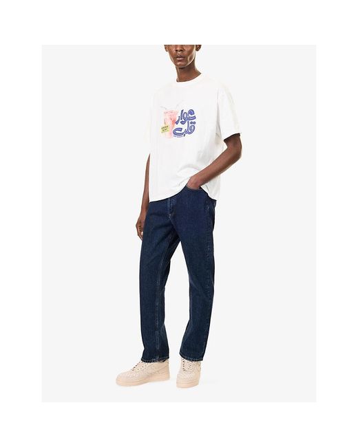 Not Boring White Awar Qalb Graphic-Print Cotton T-Shirt for men