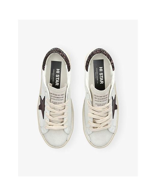 Golden Goose Deluxe Brand Natural Hi Star Leather Low-Top Trainers