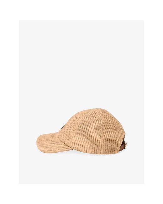 Maje Natural Textured Logo-Embroidered Woven Baseball Cap