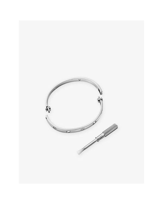 Cartier White Love Classic 18Ct- And 0.42Ct Diamond Bracelet