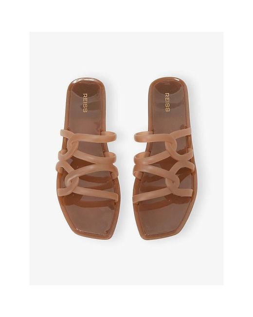 Reiss Natural Juliette Interlock Jelly Sliders