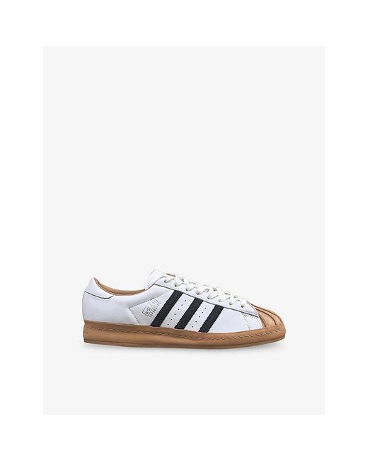 Adidas White Superstar Vintage Leather Trainers for men