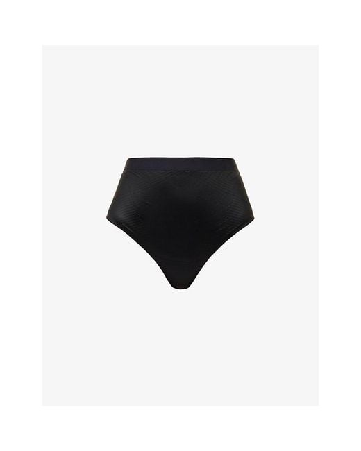 Spanx Black Shape Invisible Stretch-Woven Thong