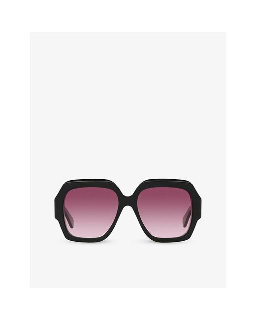 Chloé Purple Ch0154s Square-frame Acetate Sunglasses