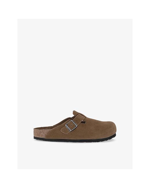Birkenstock Brown Boston Suede Clogs