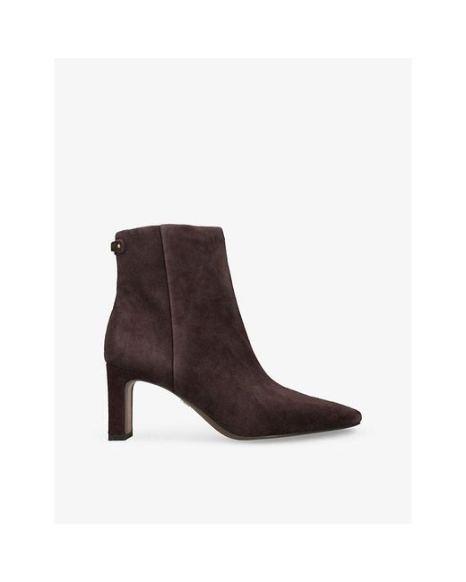 Sam Edelman Brown Saige Suede Heeled Ankle Boots