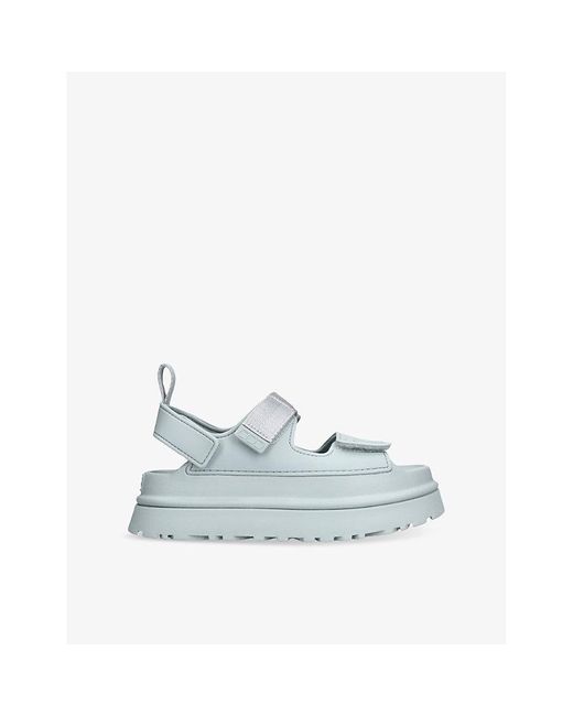 Ugg Blue Goldenglow Adjustable-Strap Woven Sandals