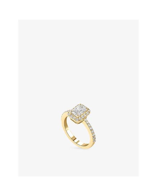 The Diamond Lab White Timeless Radiant-Cut Halo18Ct- And 1.65Ct Lab-Grown Diamond Ring