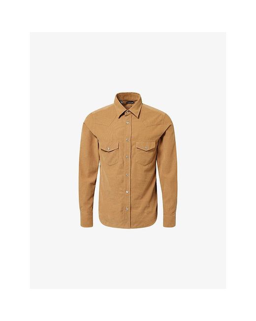 Tom Ford Natural Baby Corduroy Western Cotton Shirt for men
