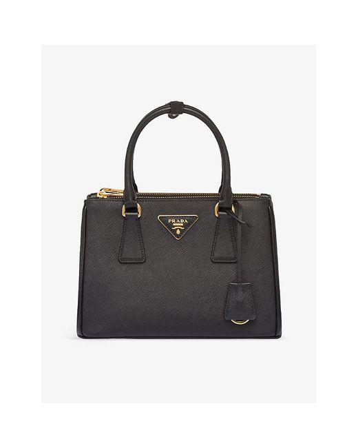 Prada Black Galleria Small Saffiano-Leather Tote Bag