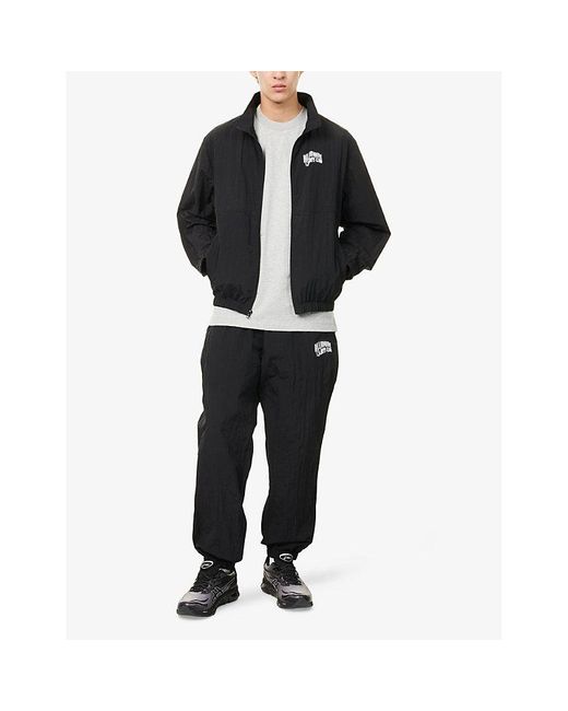 BBCICECREAM Black Small Arch Logo-Print Shell Track Jacket for men