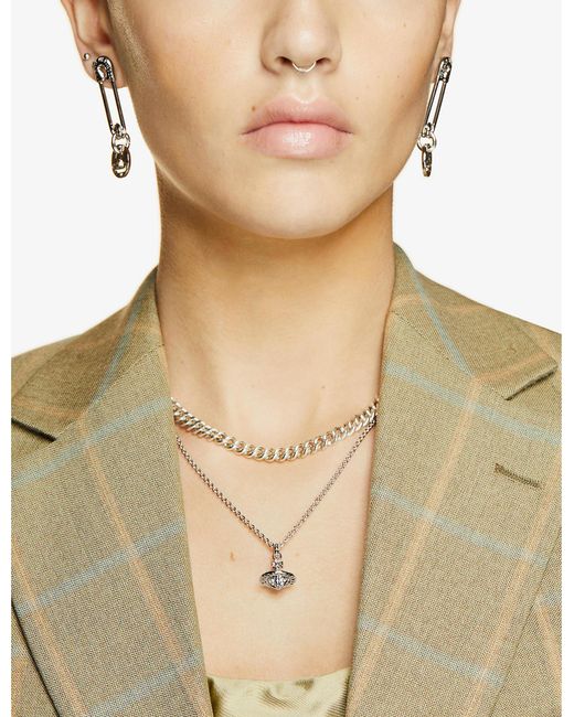 Mayfair Bas Relief Necklace in Crystal 