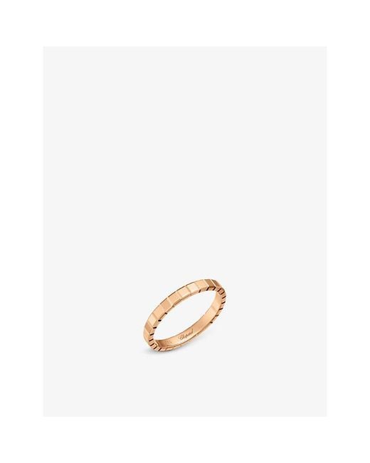 Chopard Metallic Ice Cube 18Ct Rose- Ring